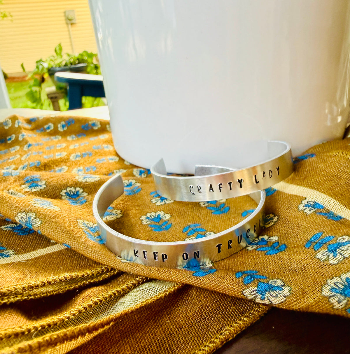Custom Large Stamped Cuff
